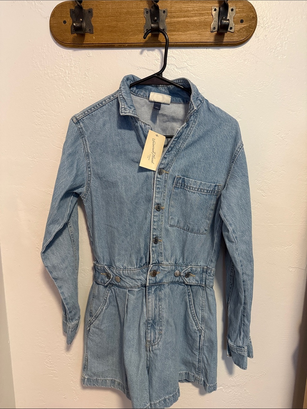 Universal Thread Light Blue Denim Romper Jacket